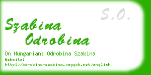 szabina odrobina business card